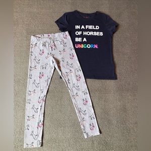 Cat and Jack girl unicorn outfit size 7/8